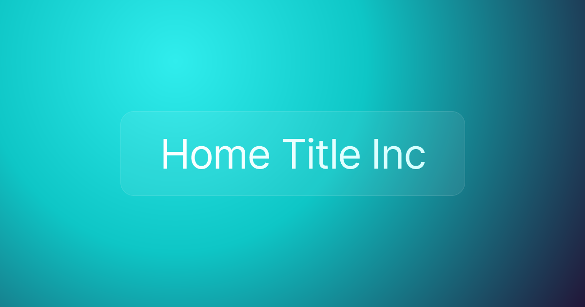Home Title Inc