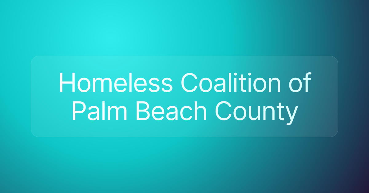 Homeless Coalition of Palm Beach County
