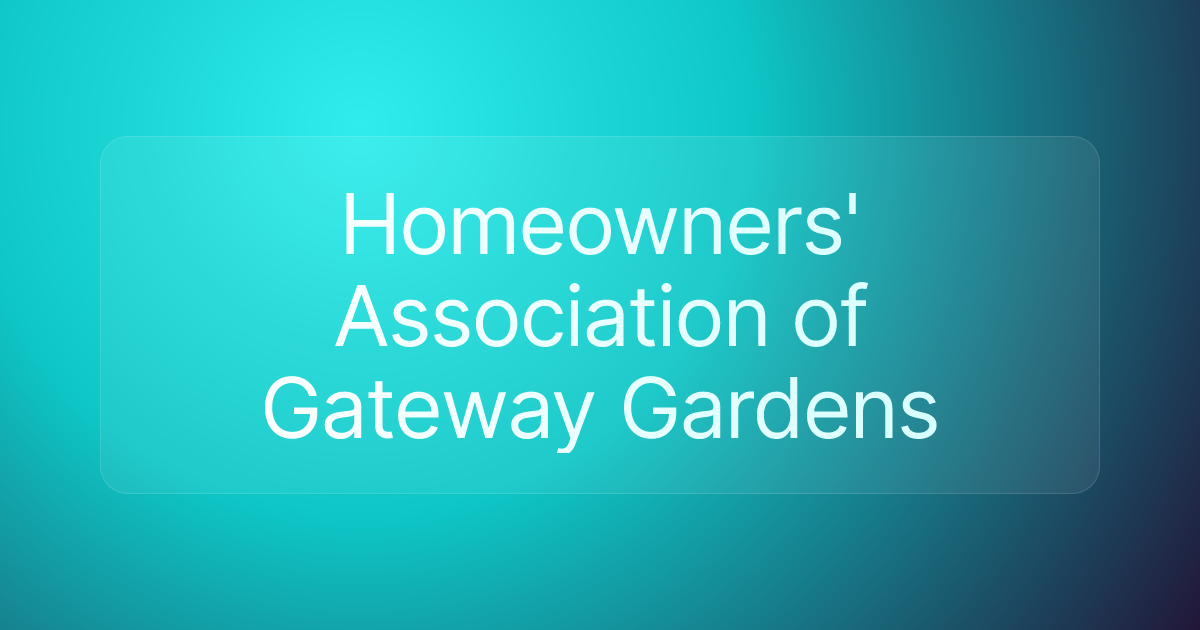 Homeowners' Association of Gateway Gardens