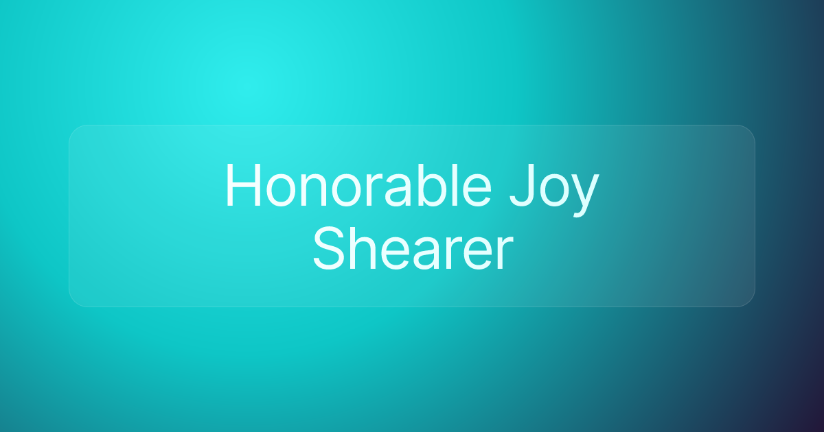 Honorable Joy Shearer