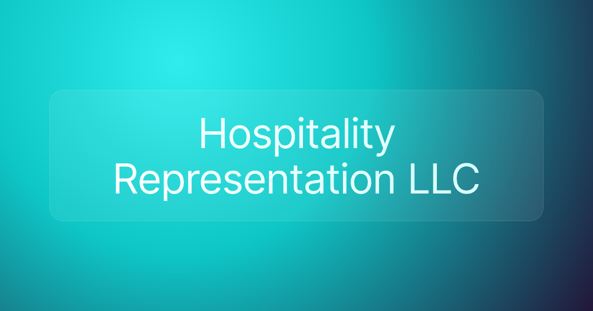 Hospitality Representation LLC