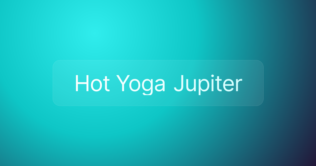 Hot Yoga Jupiter