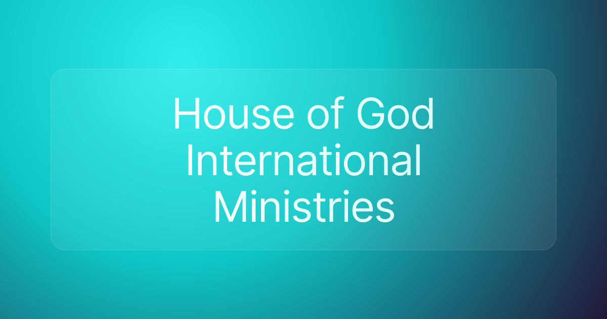 House of God International Ministries