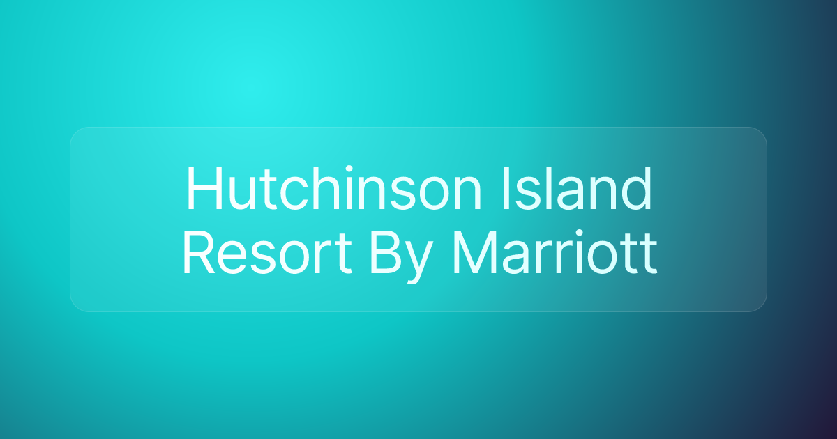 Hutchinson Island Resort By Marriott