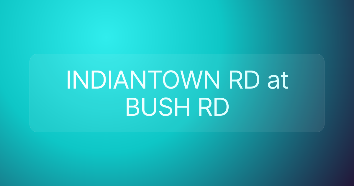 INDIANTOWN RD at BUSH RD