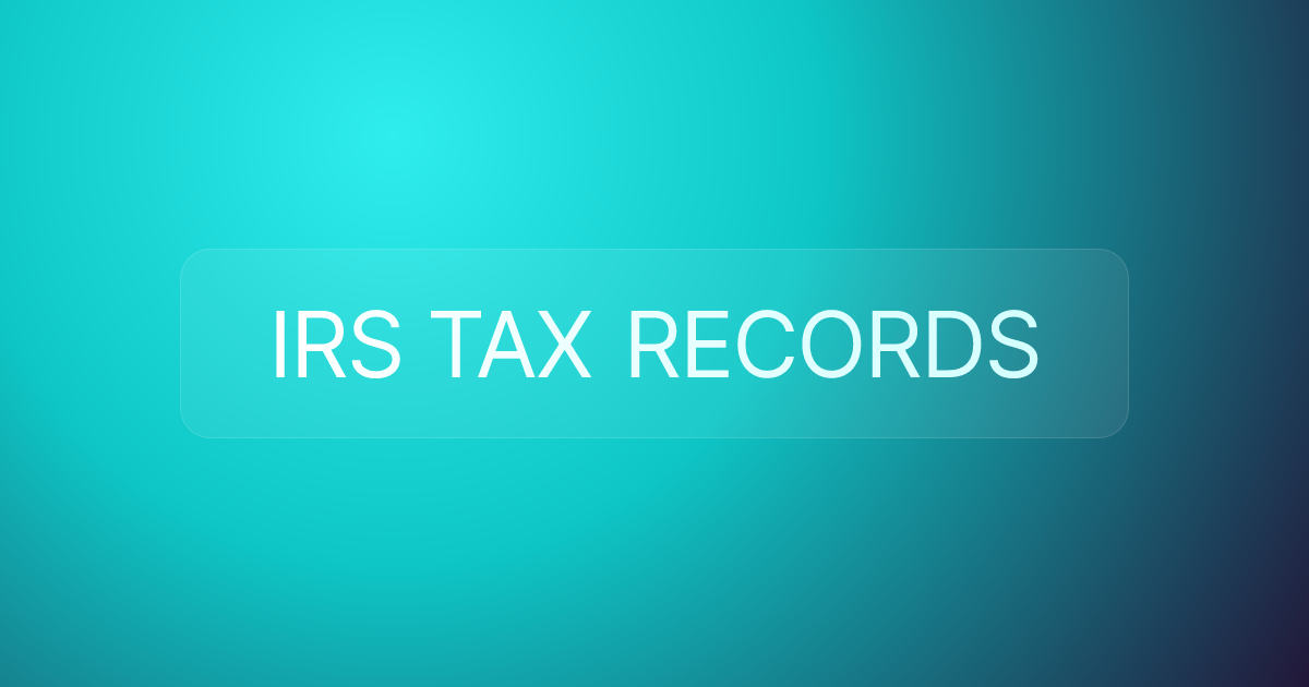 IRS TAX RECORDS