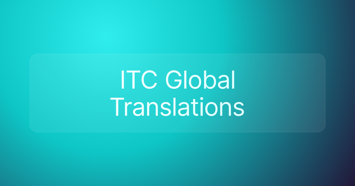 ITC Global Translations