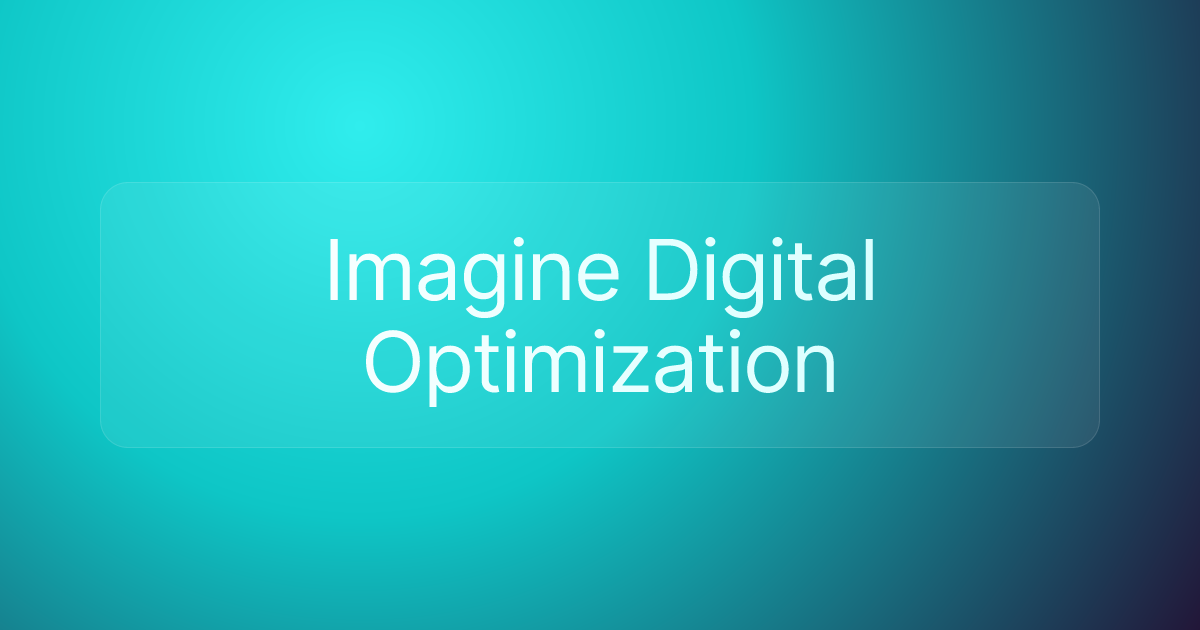 Imagine Digital Optimization