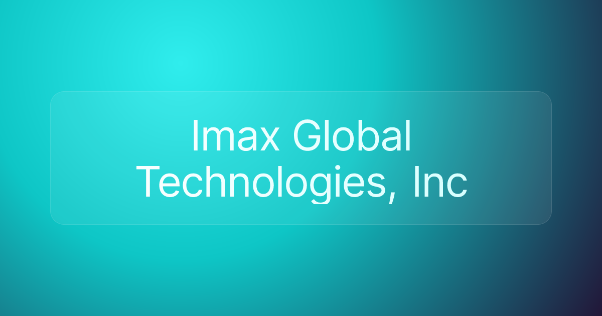 Imax Global Technologies, Inc