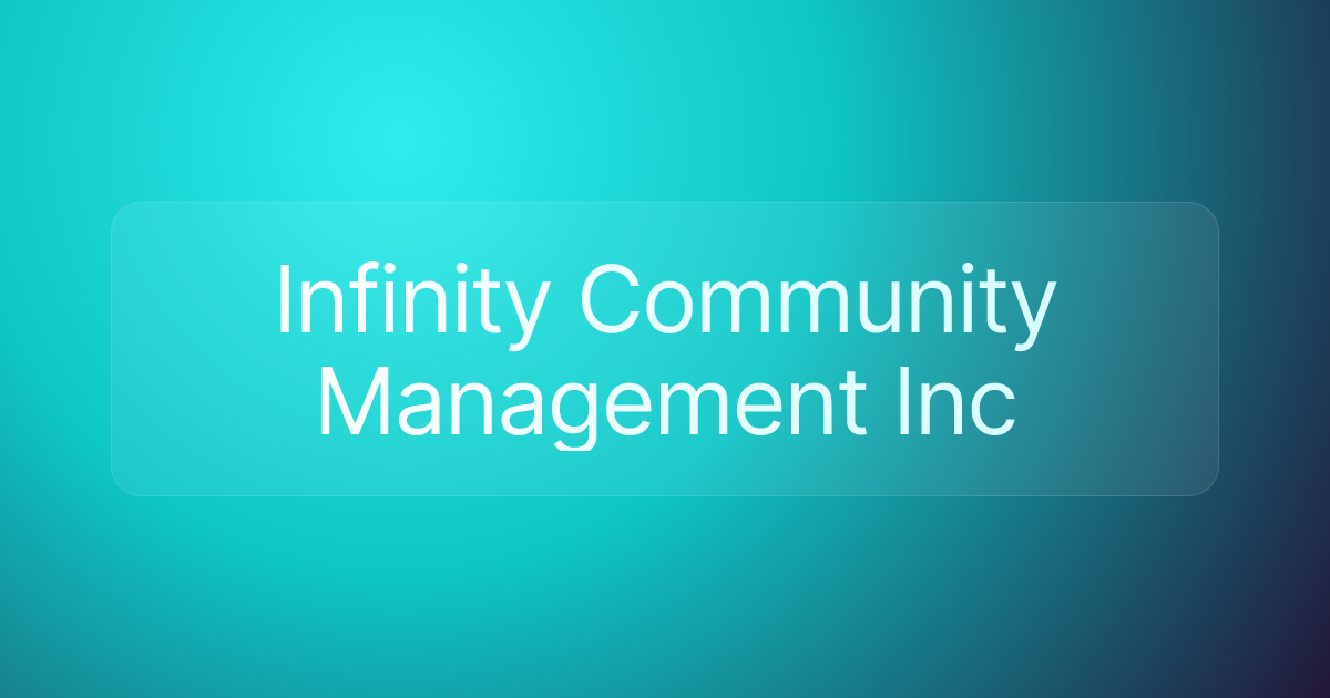 Infinity Community Management Inc