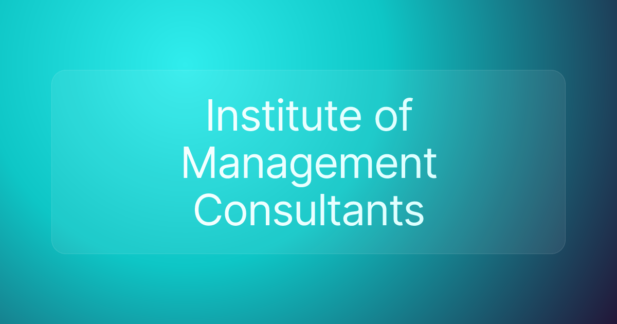 Institute of Management Consultants
