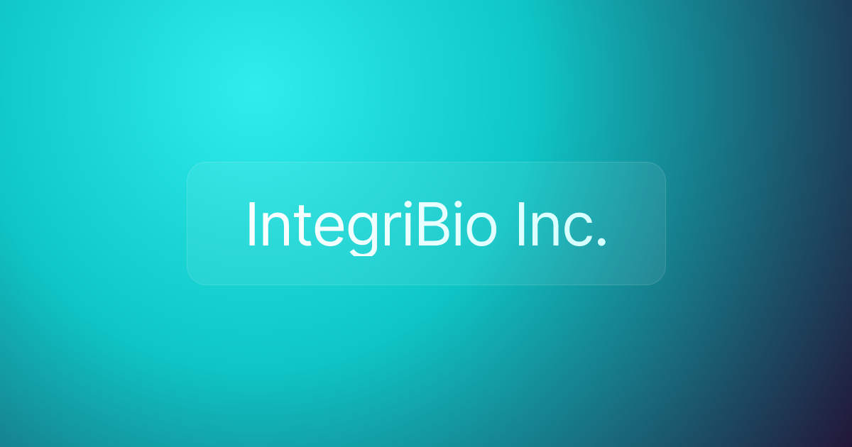 IntegriBio Inc.