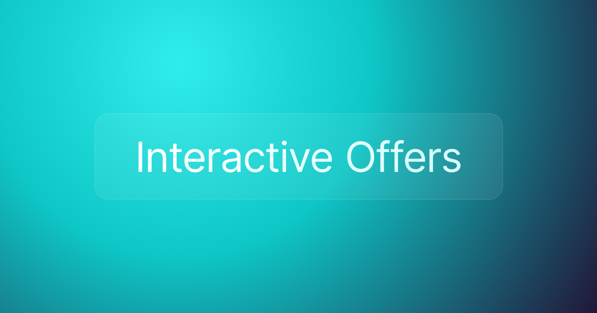 Interactive Offers