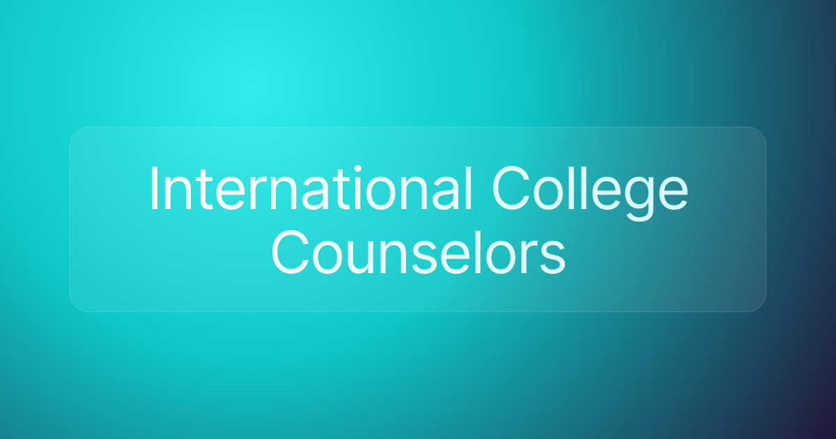 International College Counselors
