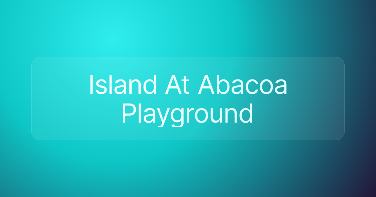 Island At Abacoa Playground