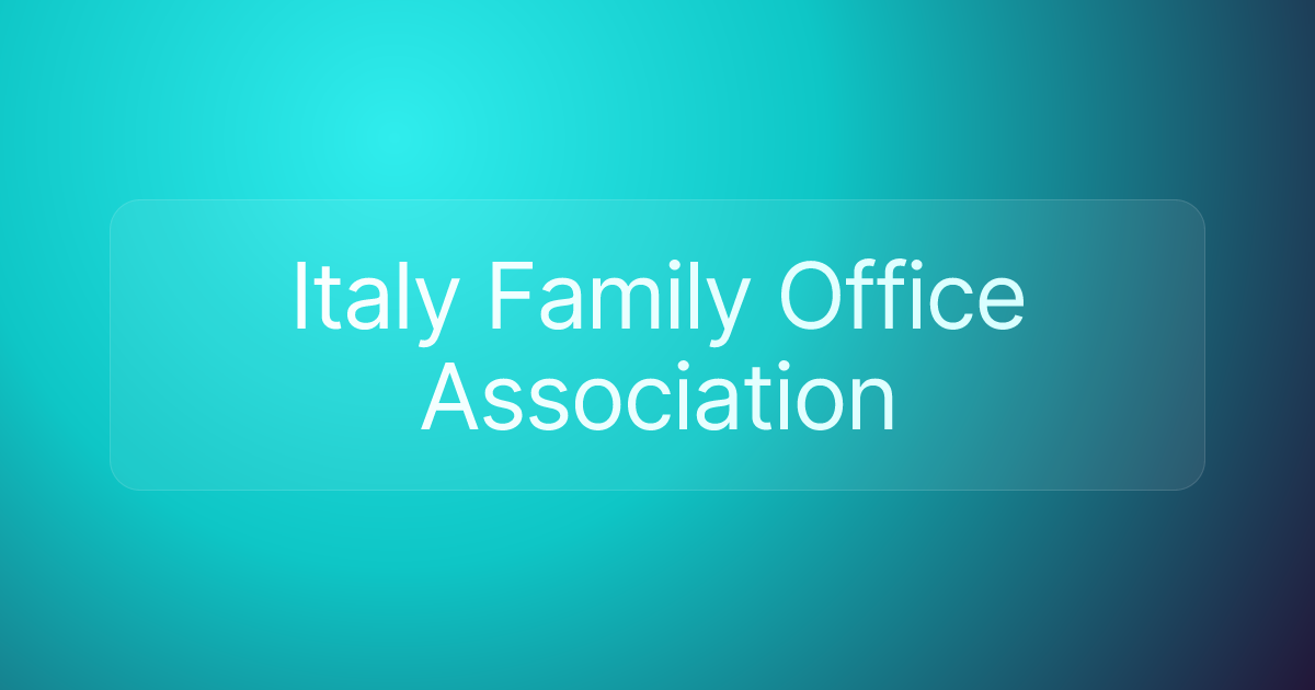 Italy Family Office Association