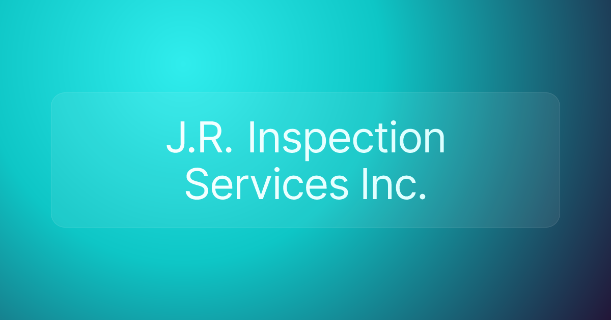 J.R. Inspection Services Inc.