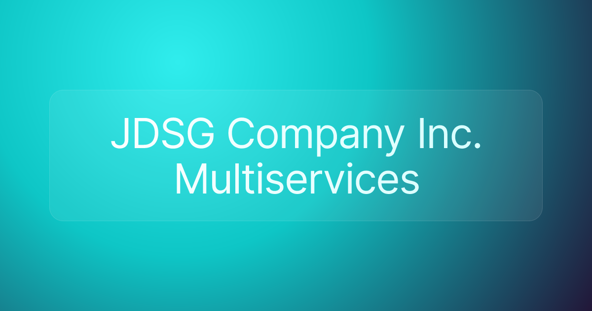 JDSG Company Inc. Multiservices