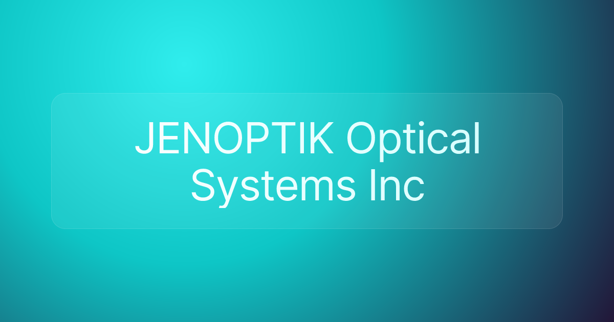 JENOPTIK Optical Systems Inc