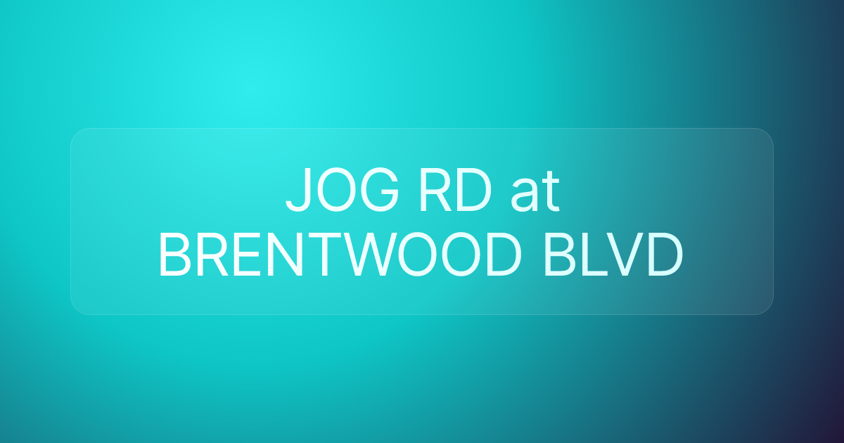 JOG RD at BRENTWOOD BLVD