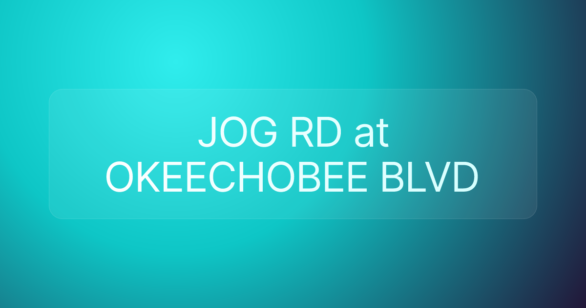 JOG RD at OKEECHOBEE BLVD