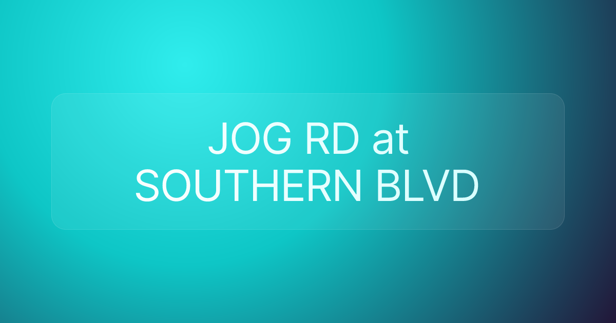 JOG RD at SOUTHERN BLVD