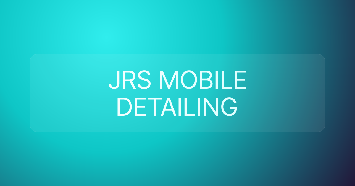 JRS MOBILE DETAILING