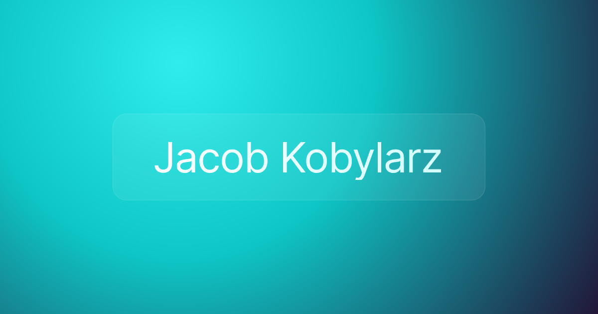 Jacob Kobylarz