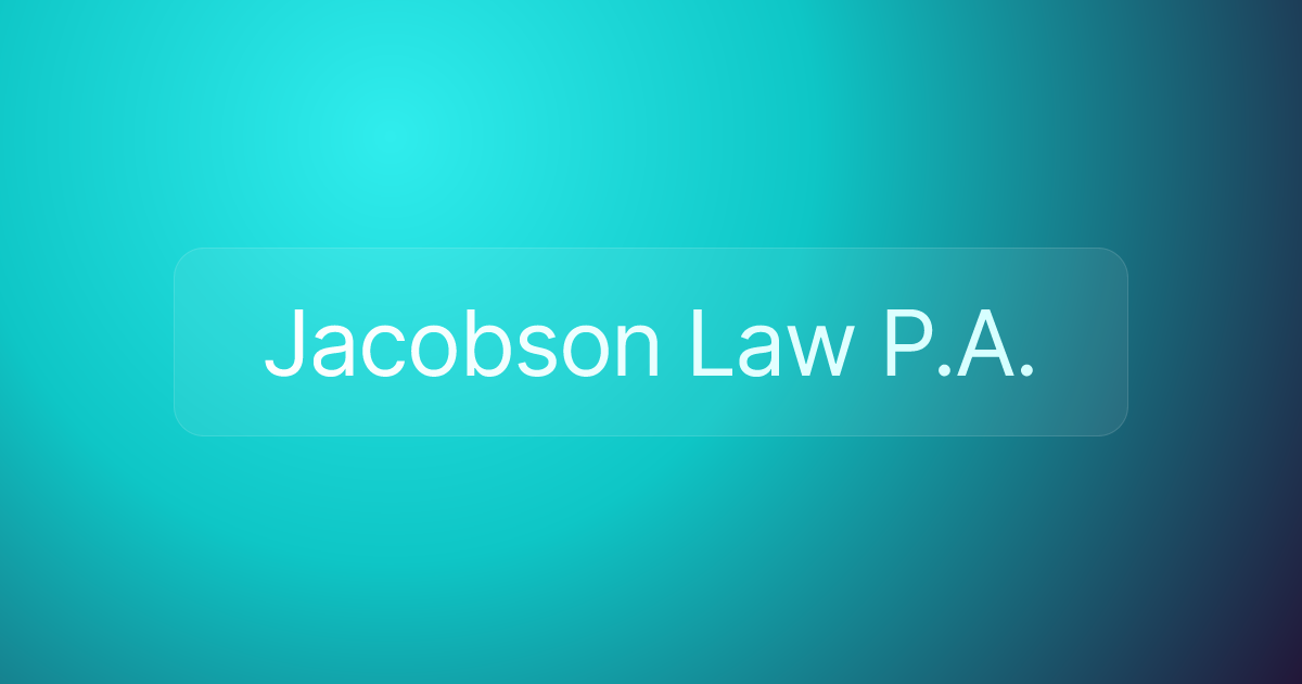 Jacobson Law P.A.