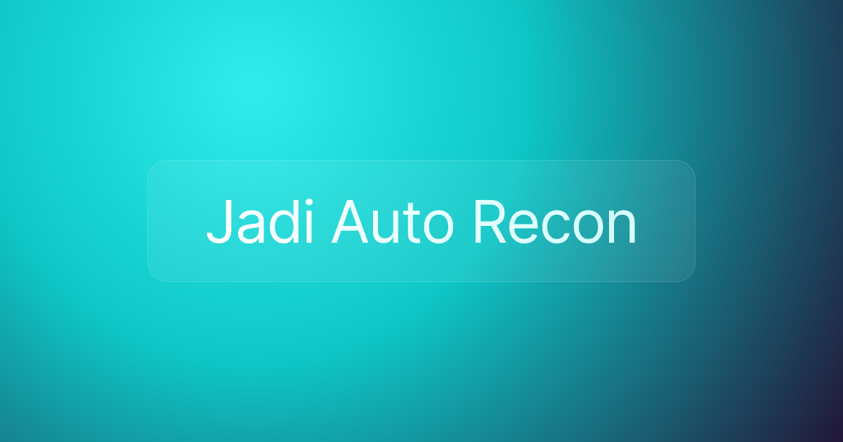 Jadi Auto Recon