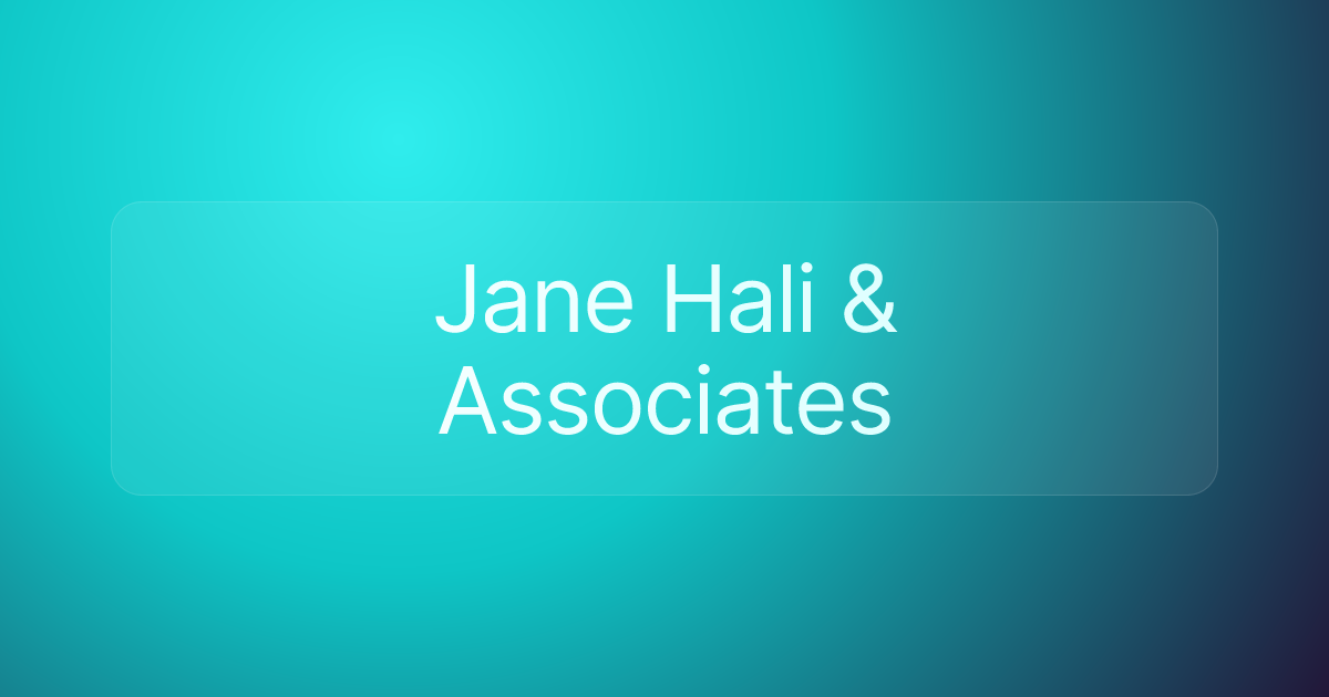 Jane Hali & Associates