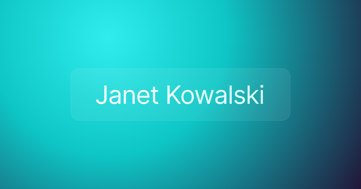Janet Kowalski