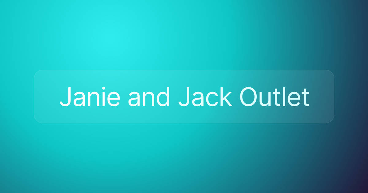 Janie and Jack Outlet
