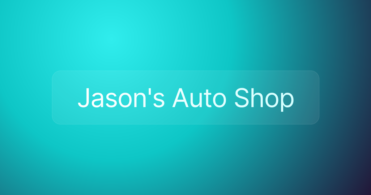 Jason's Auto Shop