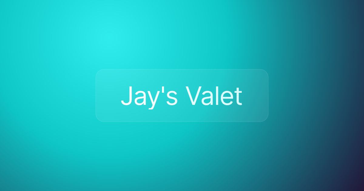 Jay's Valet