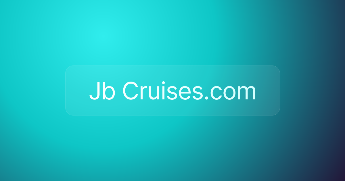 Jb Cruises.com
