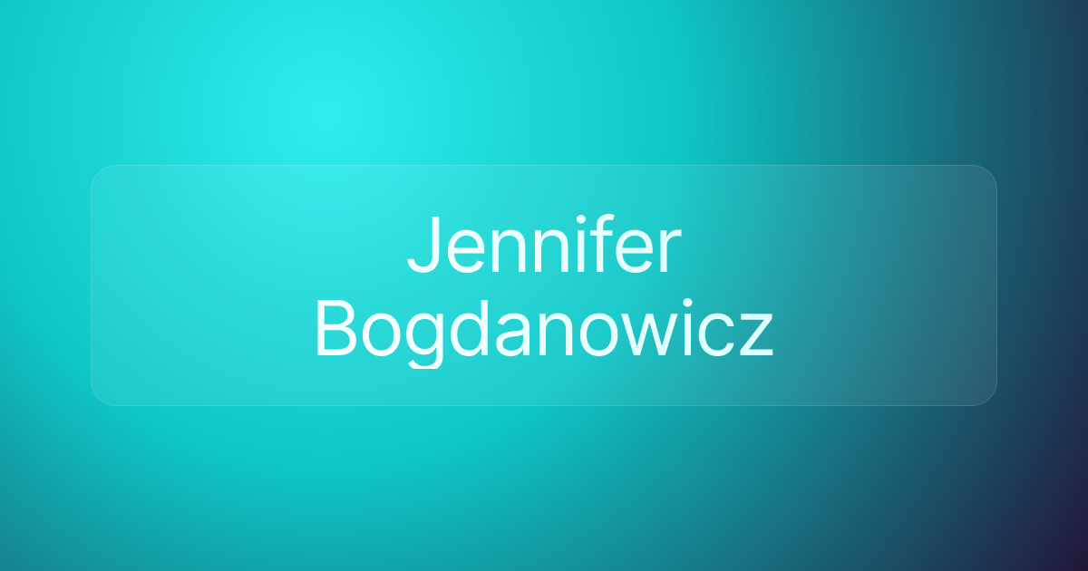 Jennifer Bogdanowicz
