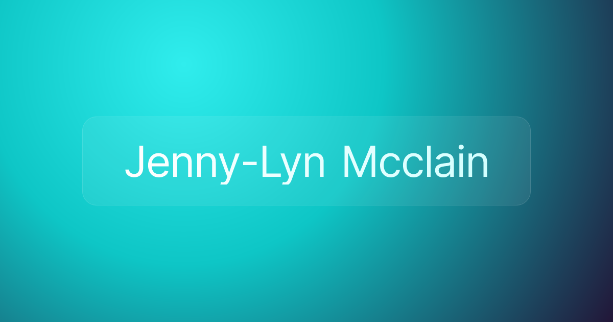 Jenny-Lyn Mcclain