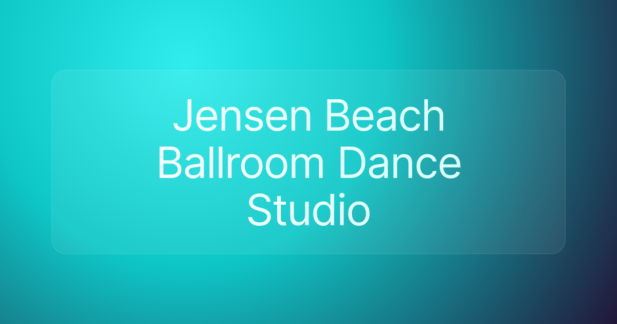 Jensen Beach Ballroom Dance Studio