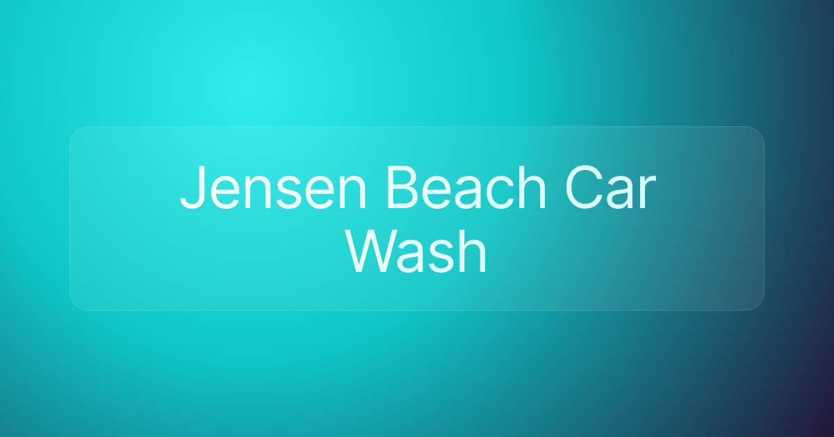 Jensen Beach Car Wash