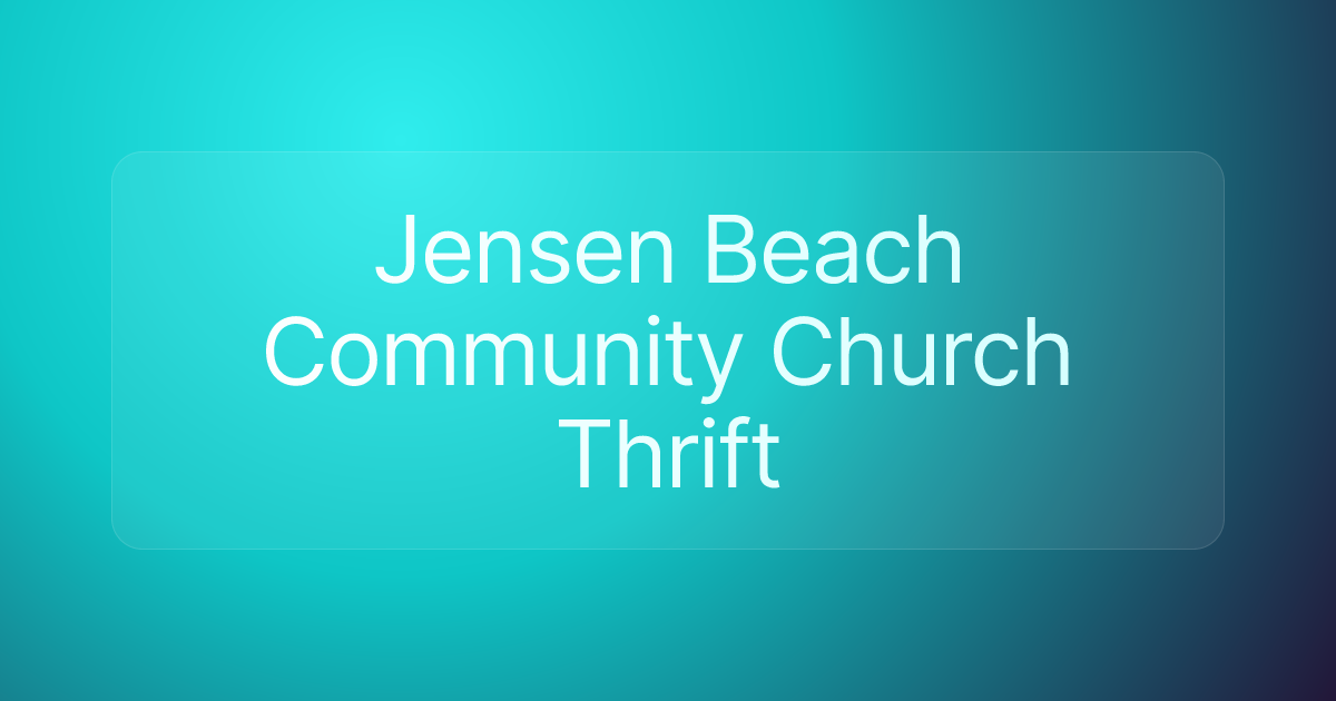 Jensen Beach Community Church Thrift