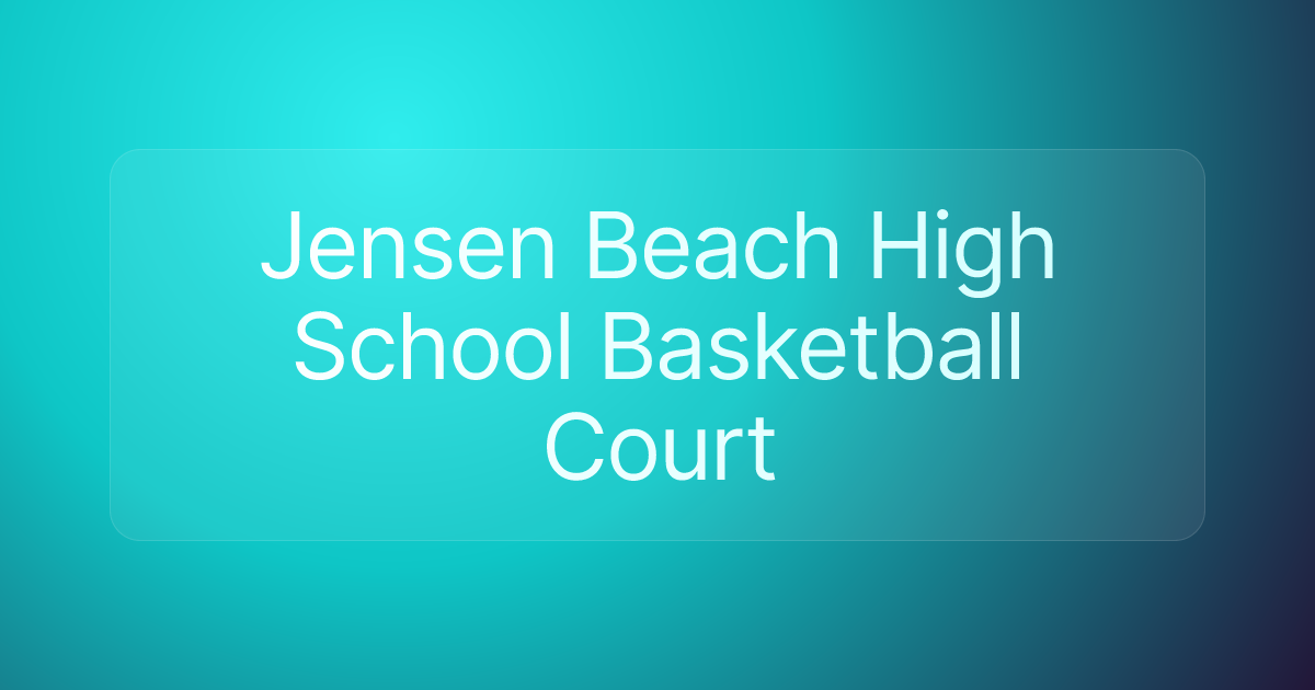 Jensen Beach High School Basketball Court