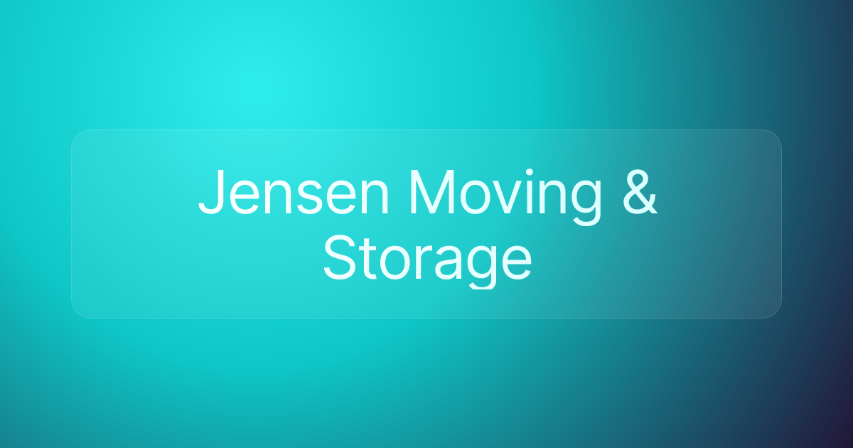 Jensen Moving & Storage