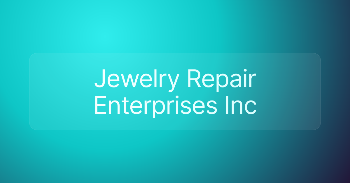 Jewelry Repair Enterprises Inc