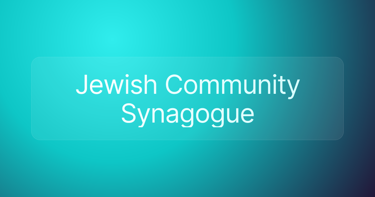 Jewish Community Synagogue