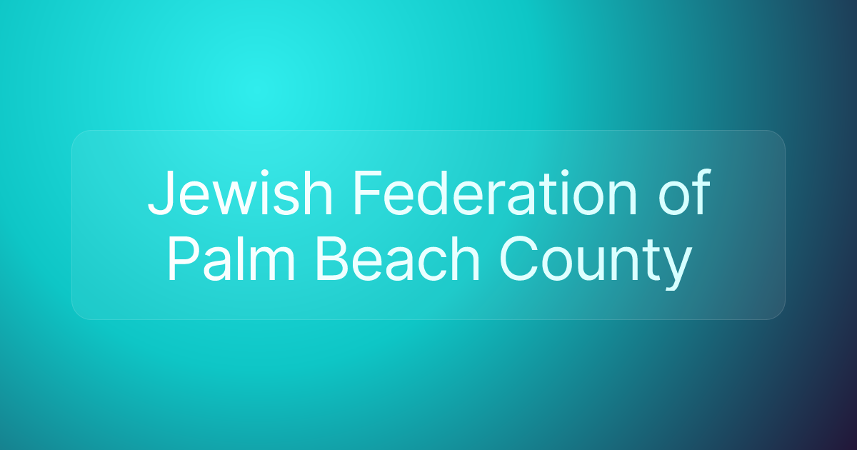 Jewish Federation of Palm Beach County