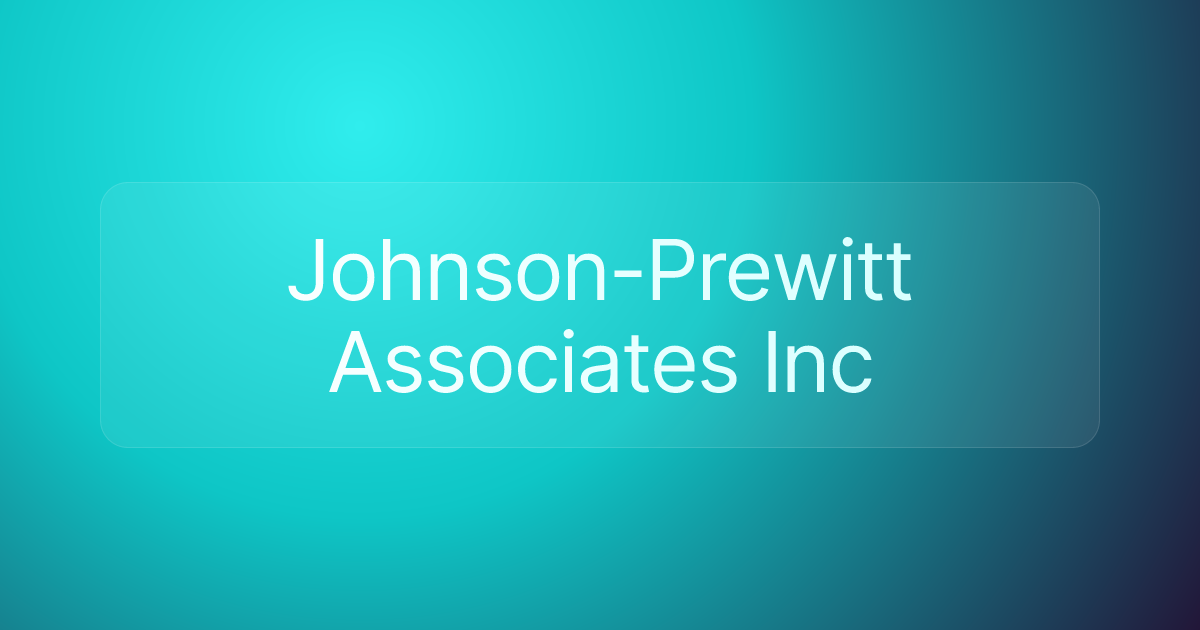 Johnson-Prewitt Associates Inc
