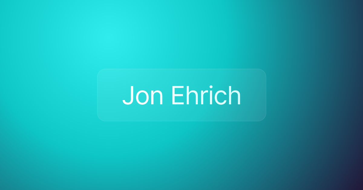 Jon Ehrich