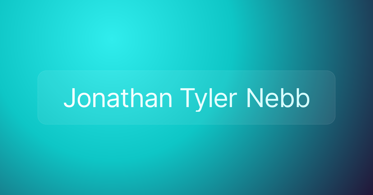 Jonathan Tyler Nebb
