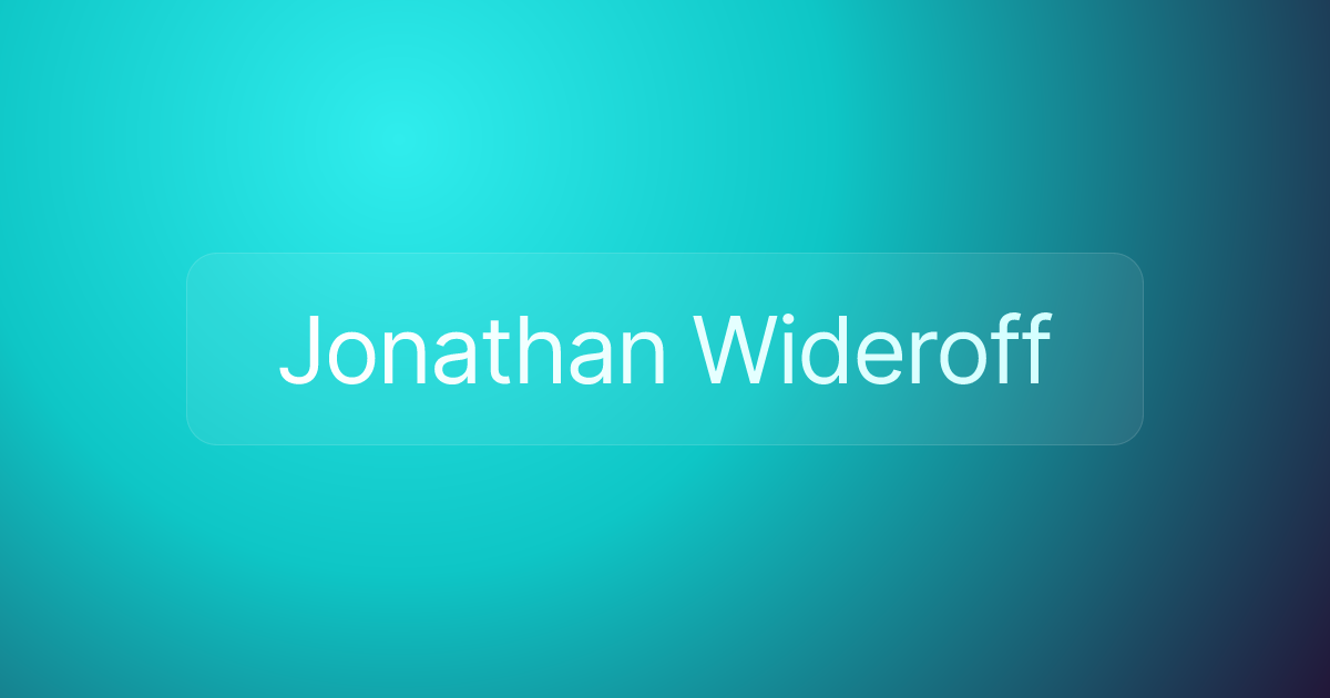 Jonathan Wideroff